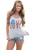 Sexy Love The Stars&Stripes Casual Grey Tank Top